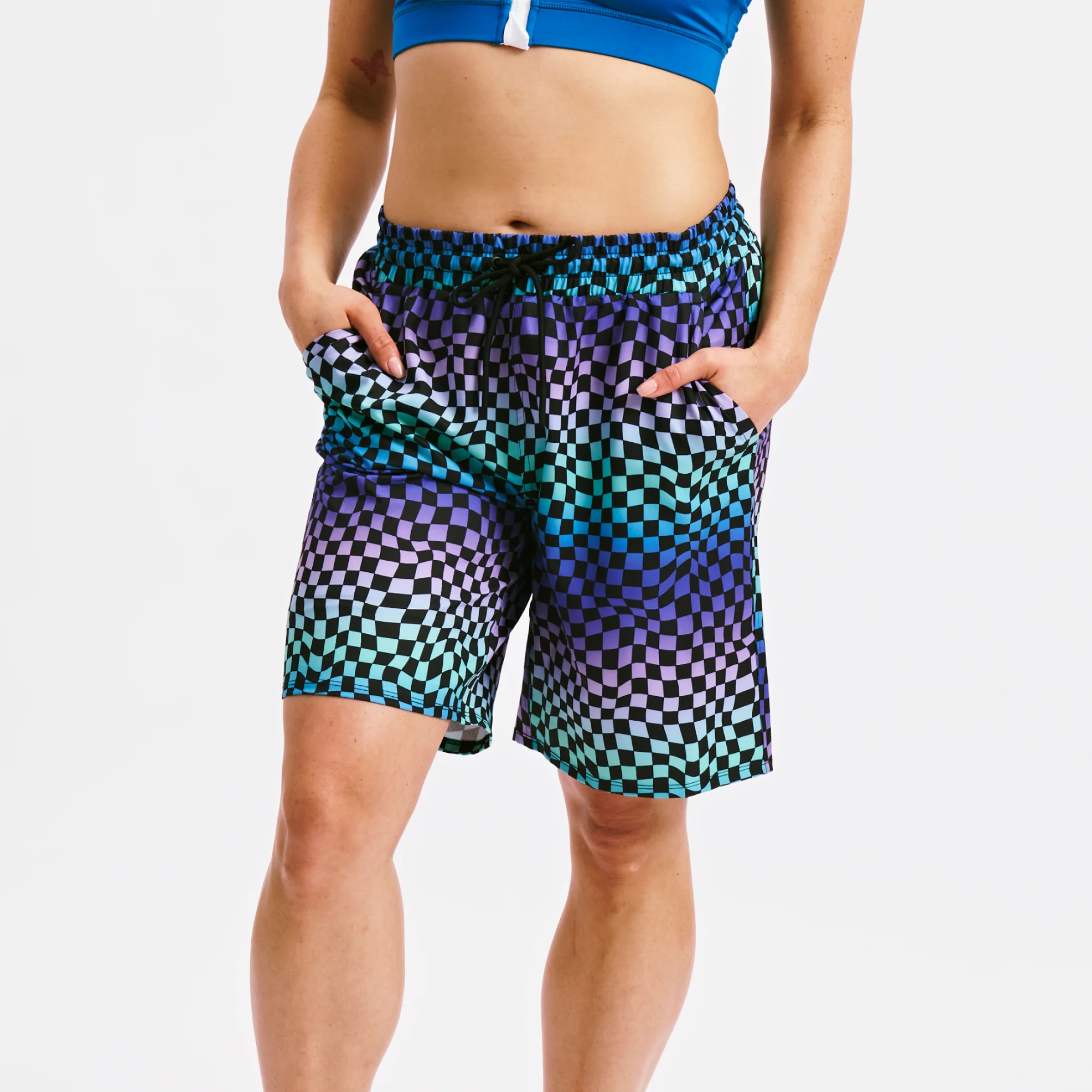 Swim 9" Lined Board Shorts Heavy Weight - Checker Chaos - Image 3