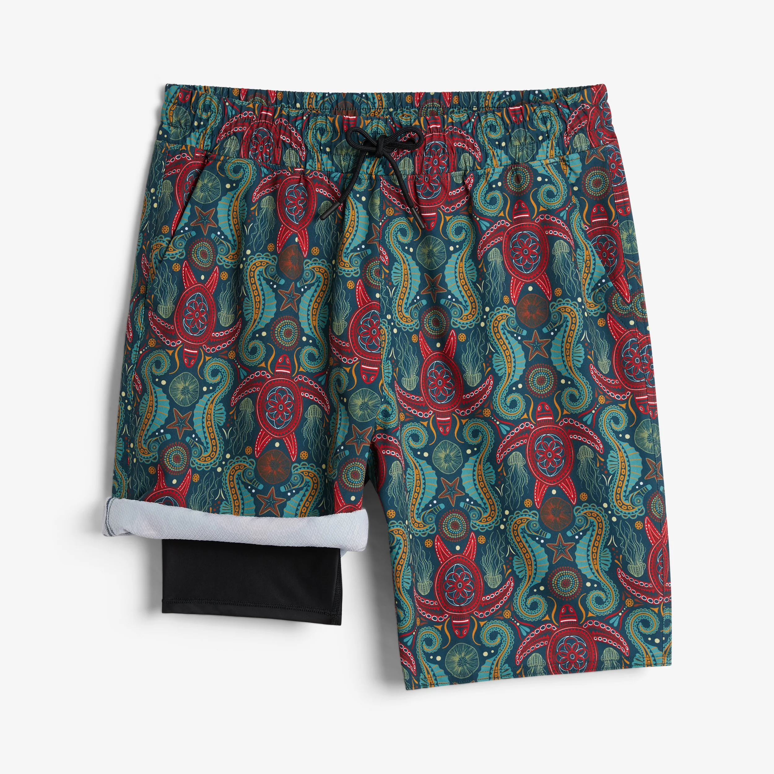 Swim 9" Lined Board Shorts Light Weight - Marine Mosaic - Image 3