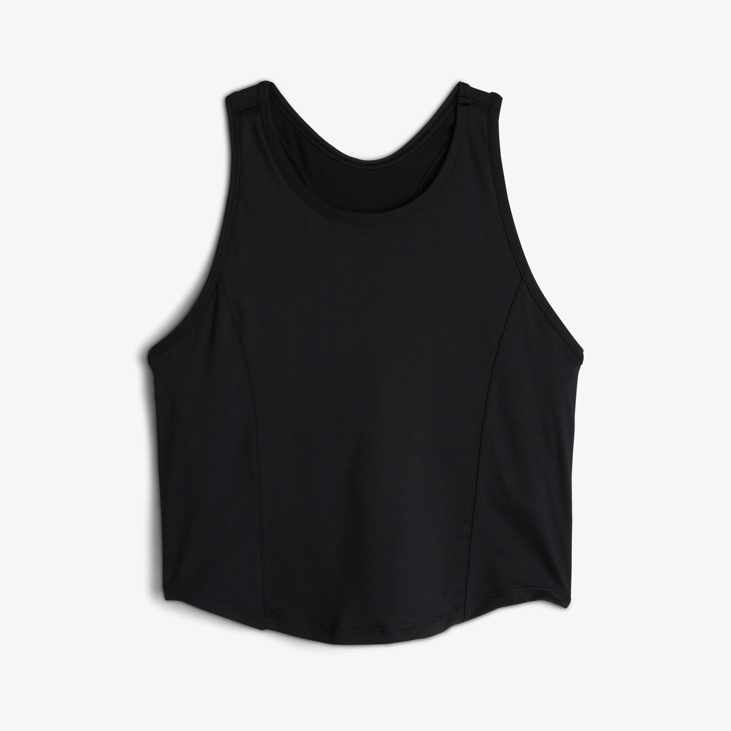 Swim High Neck Top - Black