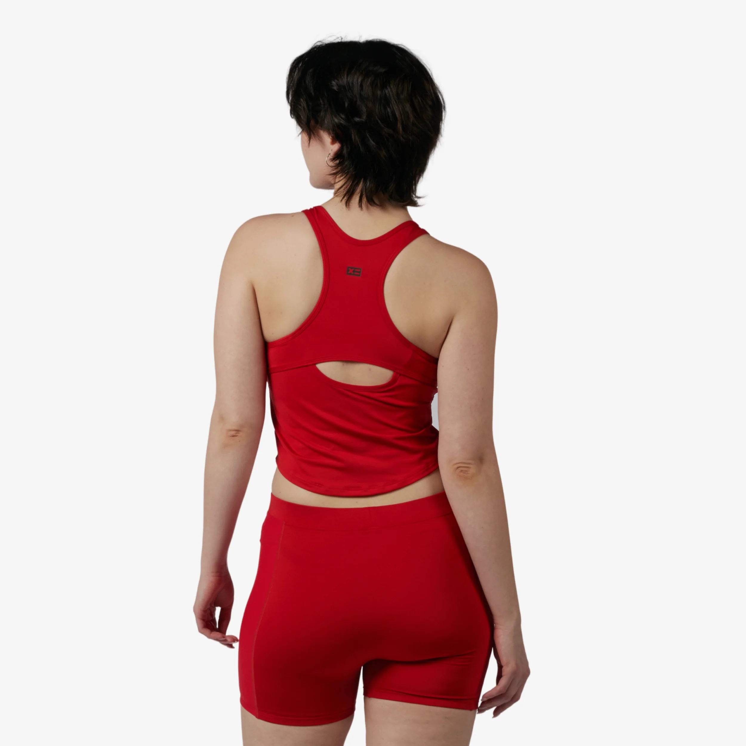 Swim High Neck Top - Red - Image 5