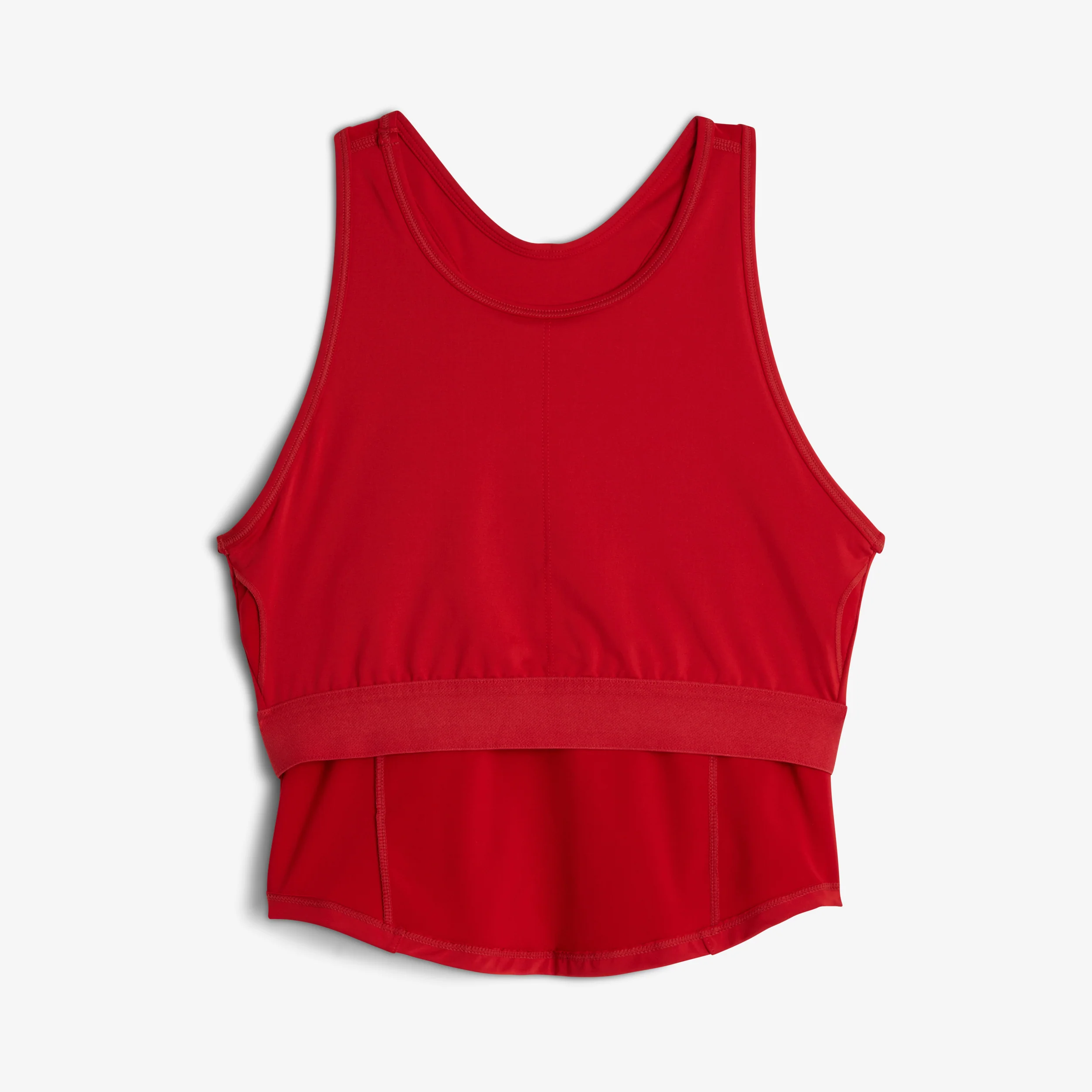 Swim High Neck Top - Red - Image 6