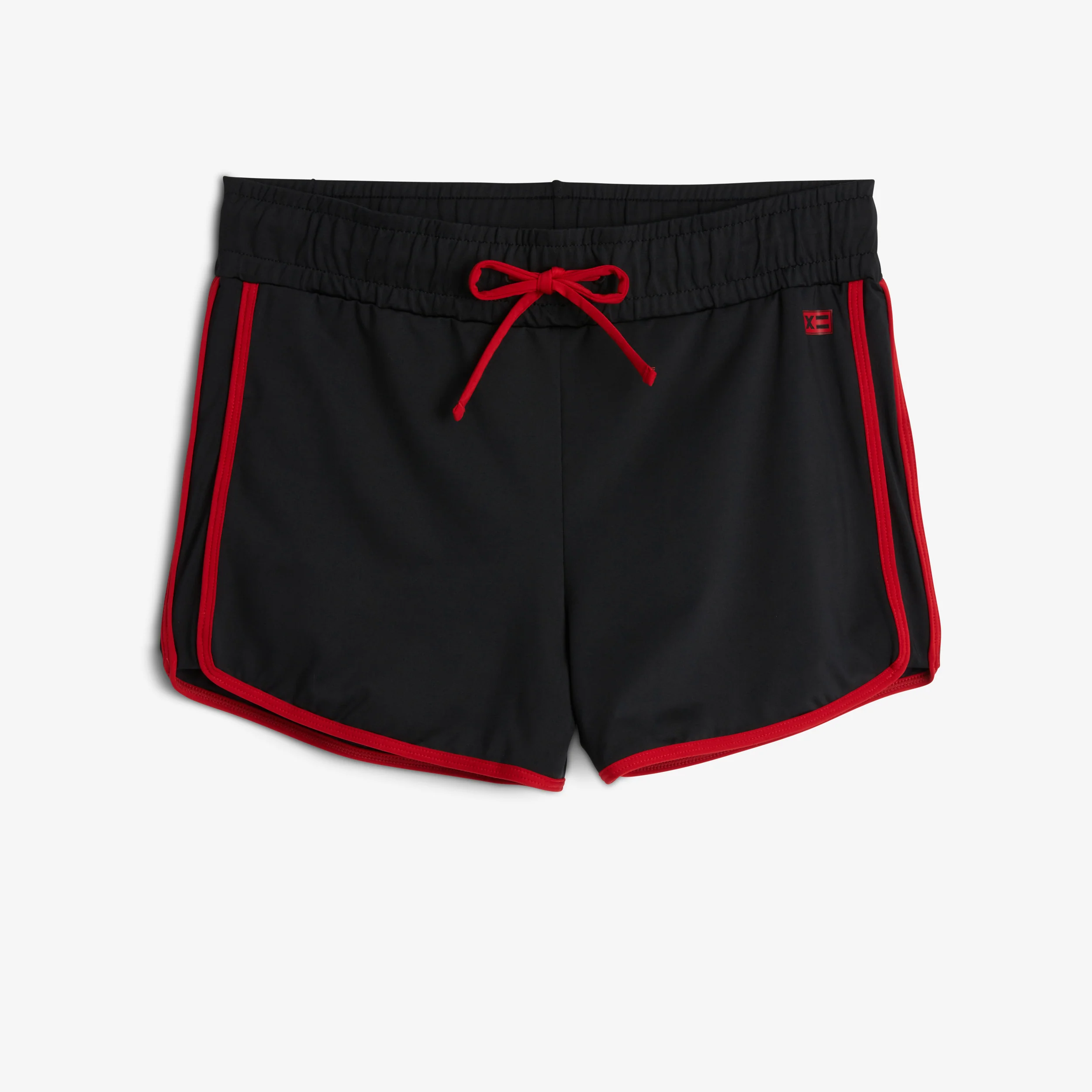 Swim High Waisted Boy Short - Red Edge