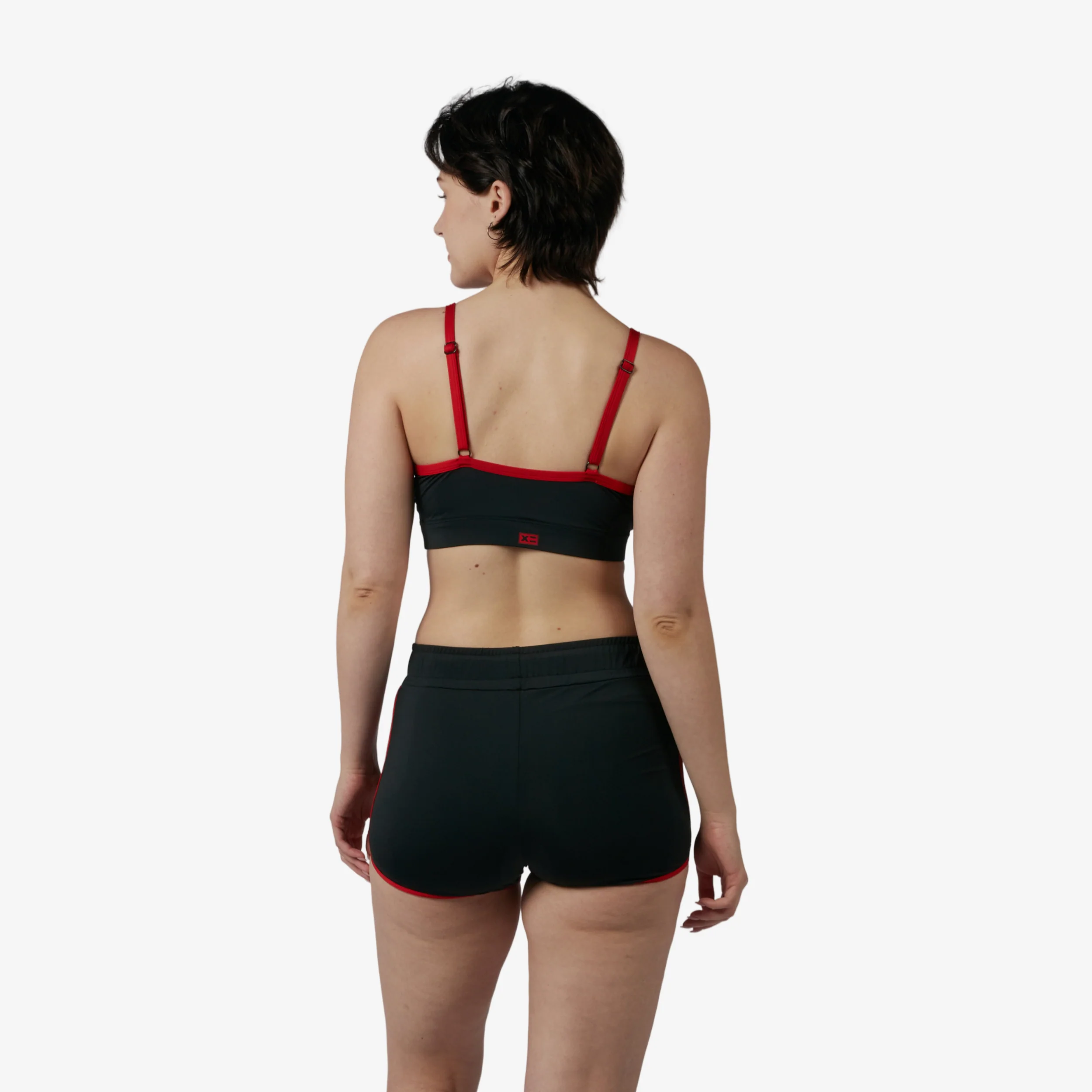Swim High Waisted Boy Short - Red Edge - Image 6