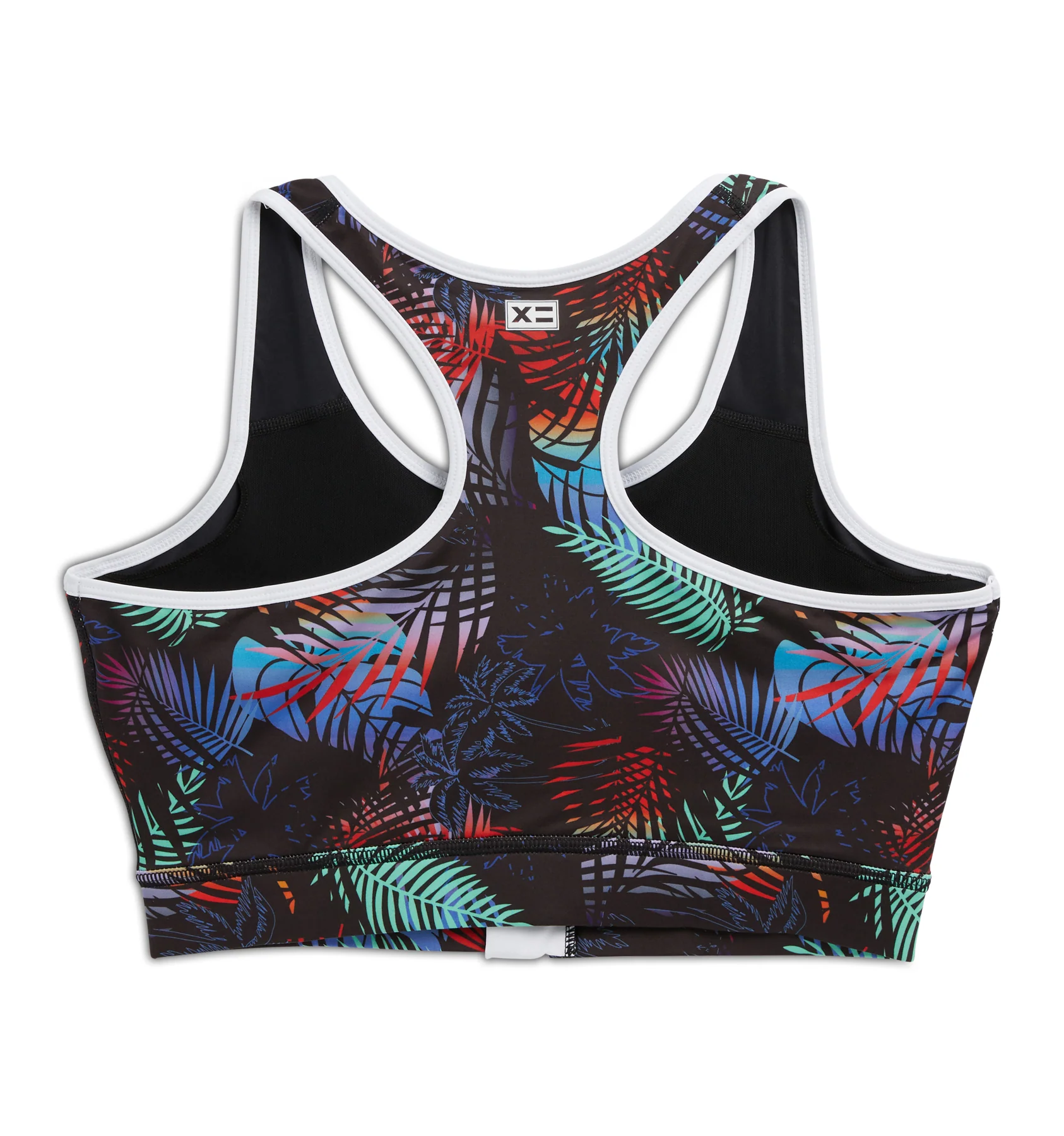 Swim Racerback Zip Compression Top - Palm Dreams - Image 2