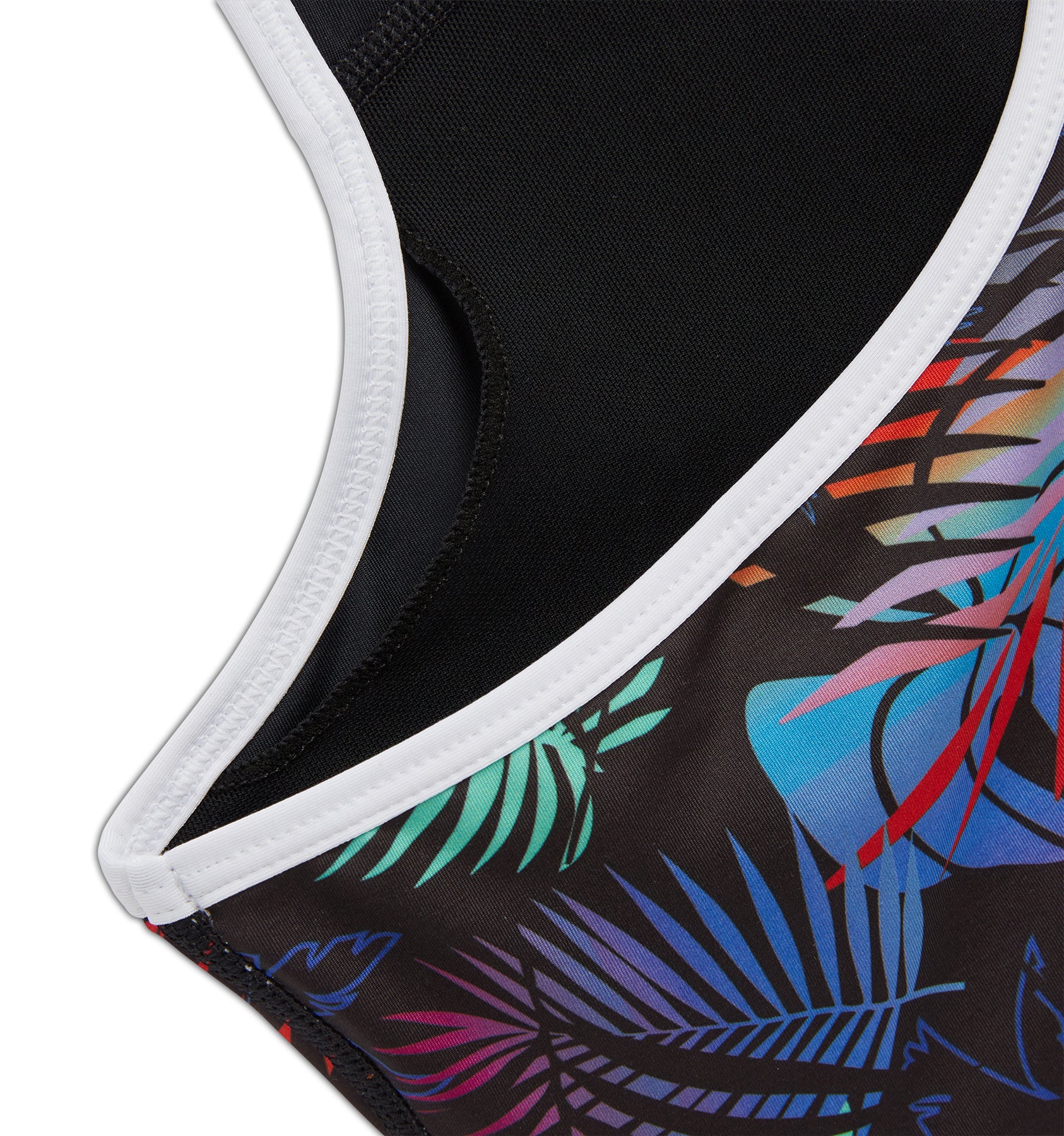 Swim Racerback Zip Compression Top - Palm Dreams - Image 6