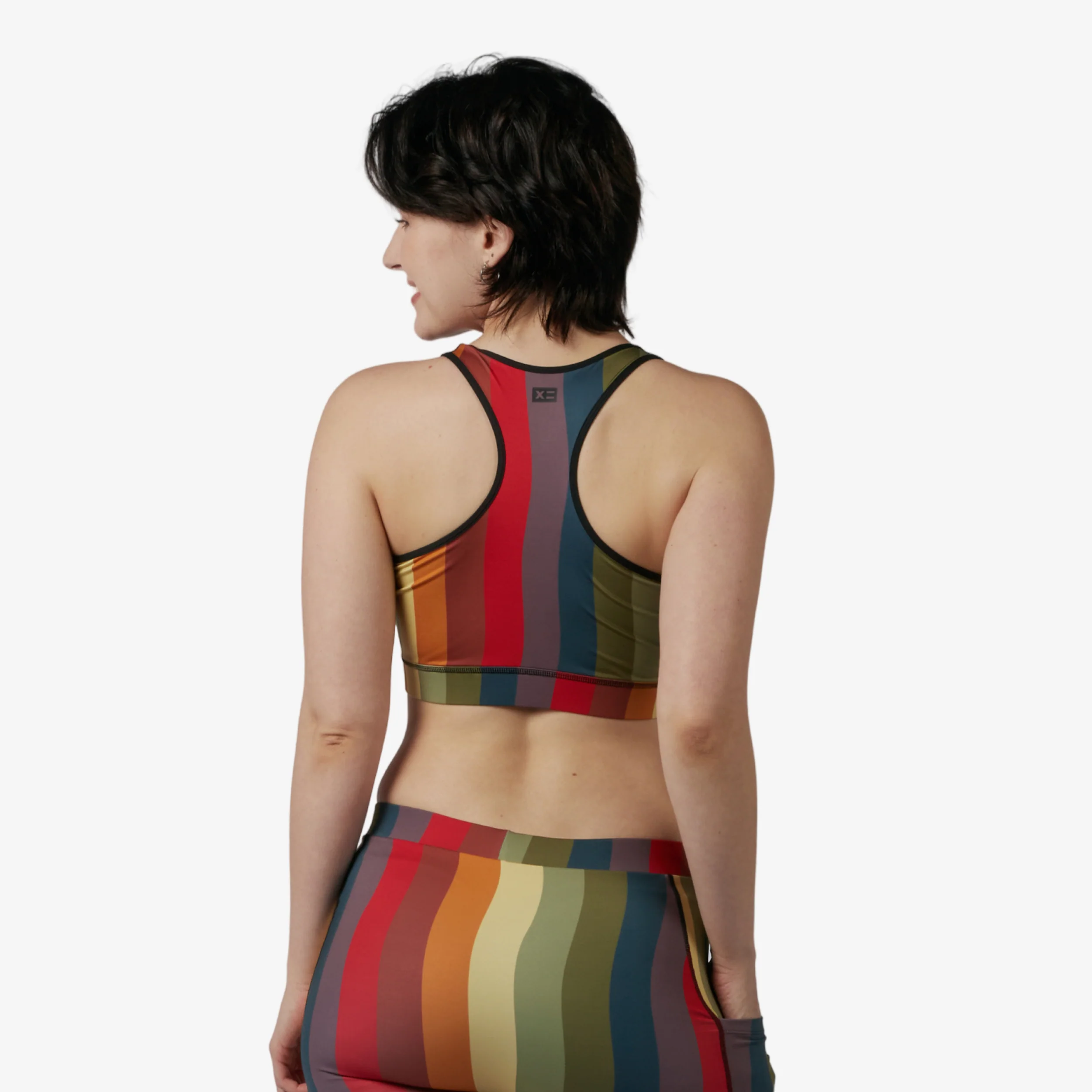 Swim Racerback Zip Compression Top - Rainbow Wave - Image 5