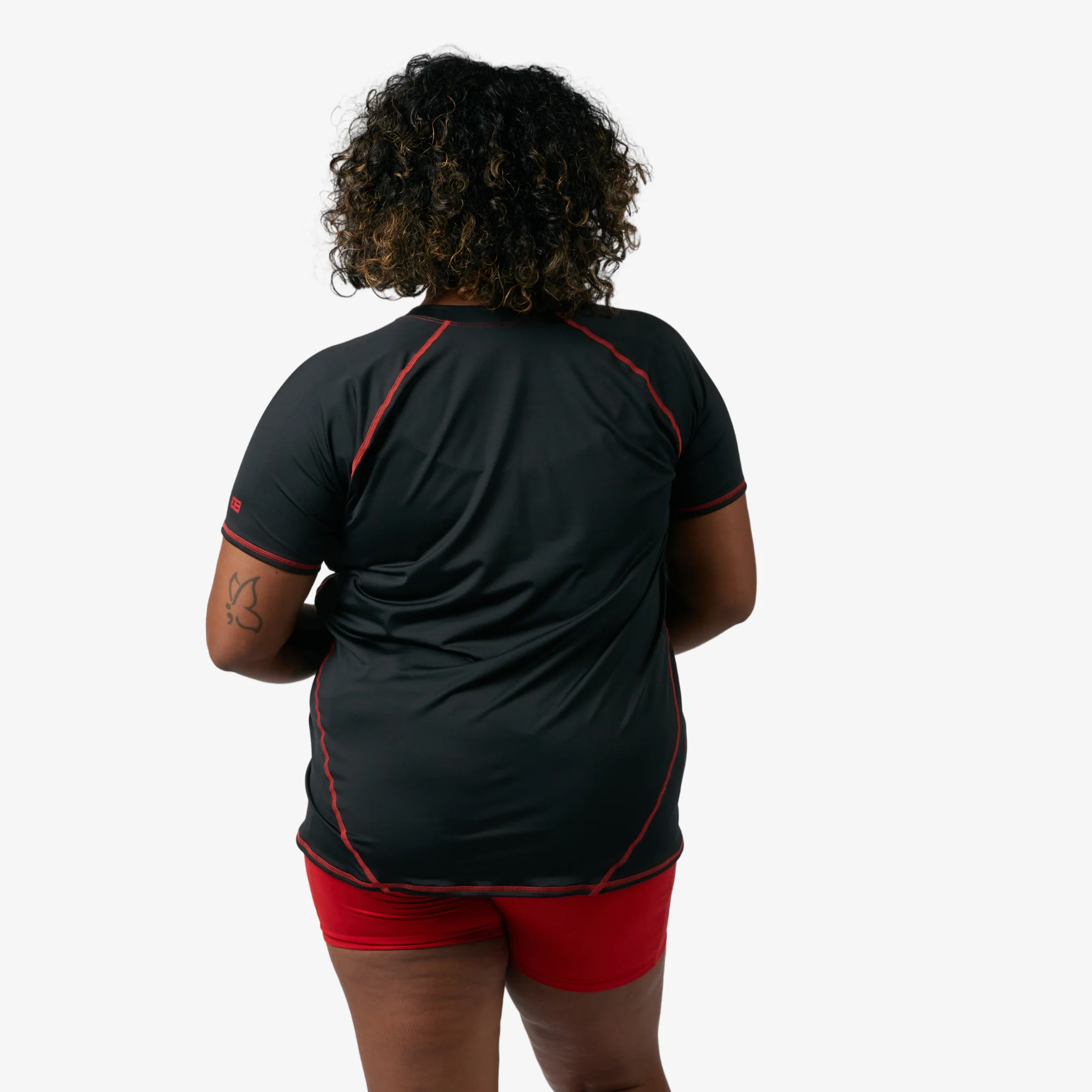 Swim Rashguard Tee - Red Edge - Image 5