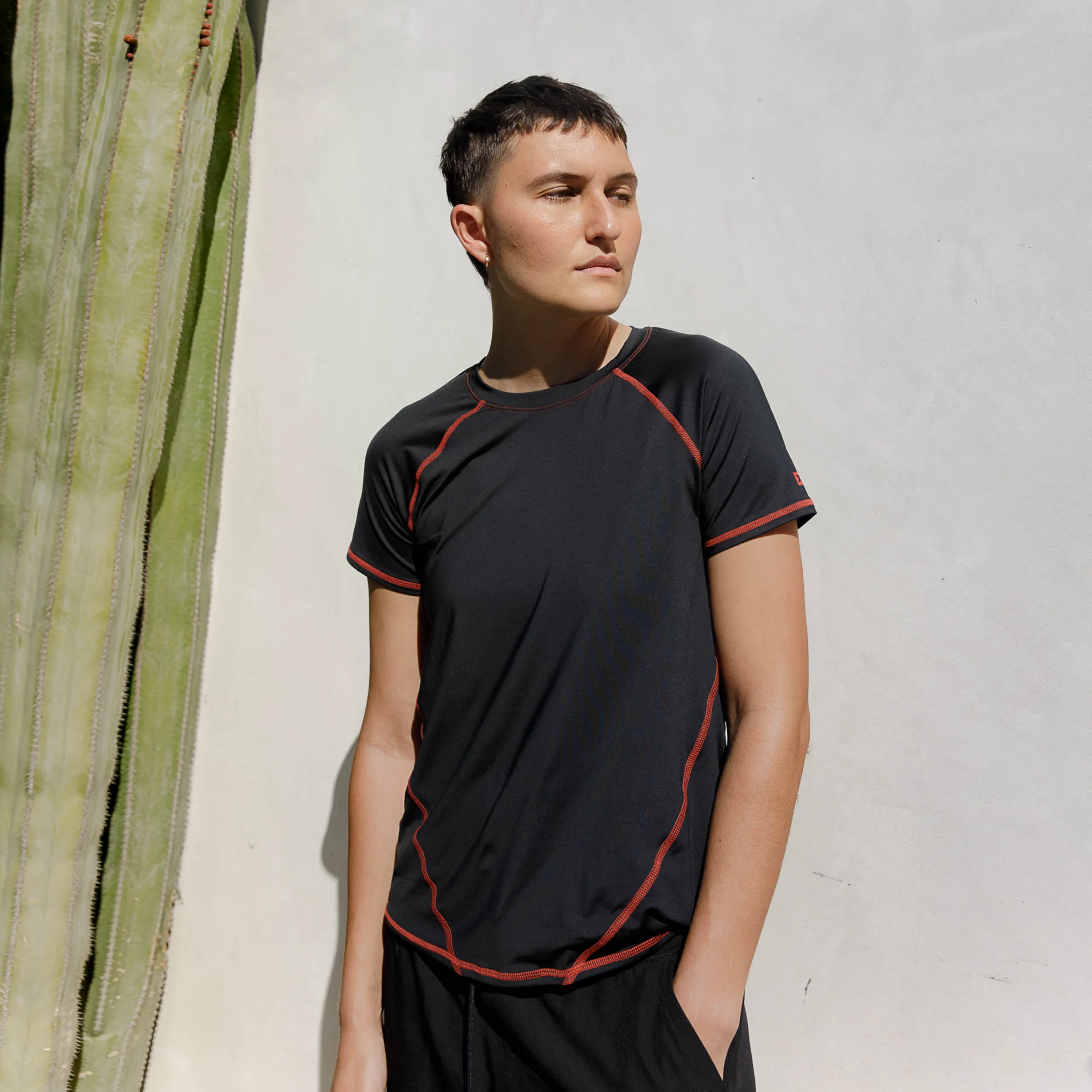 Swim Rashguard Tee - Red Edge - Image 6