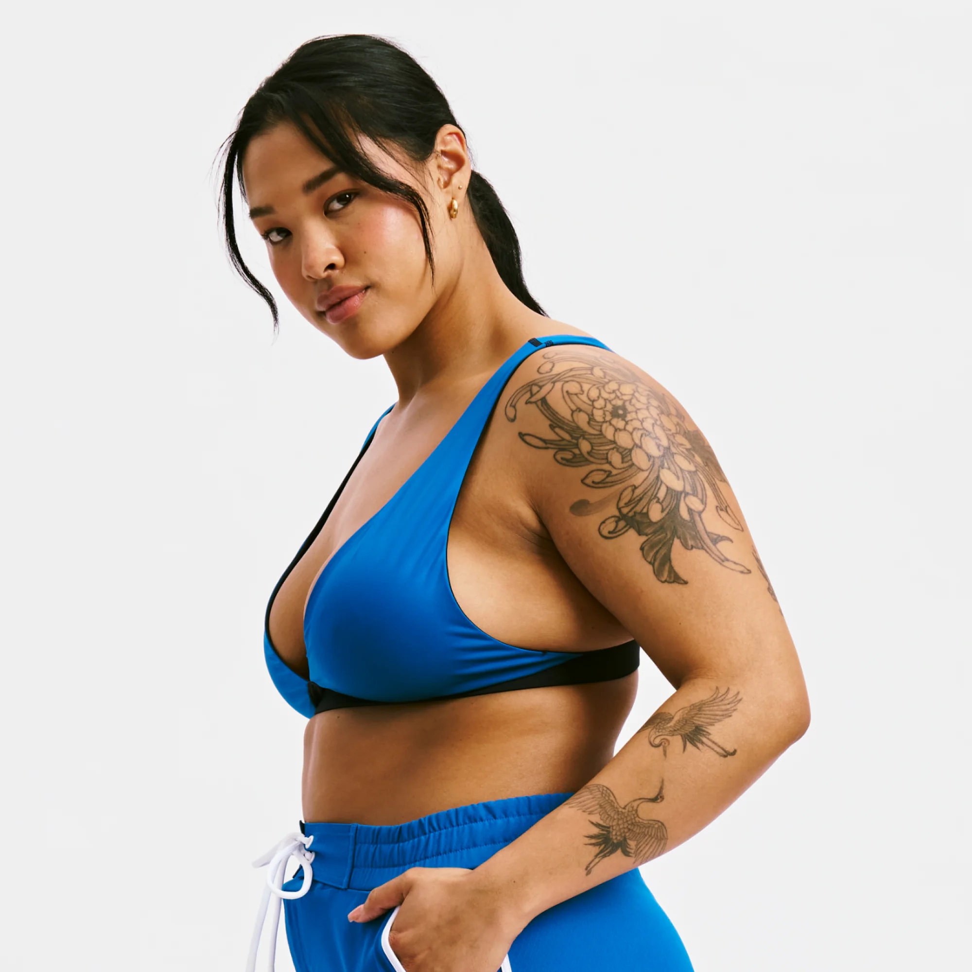Swim Reversible Plunge Top - Marina Blue - Image 5