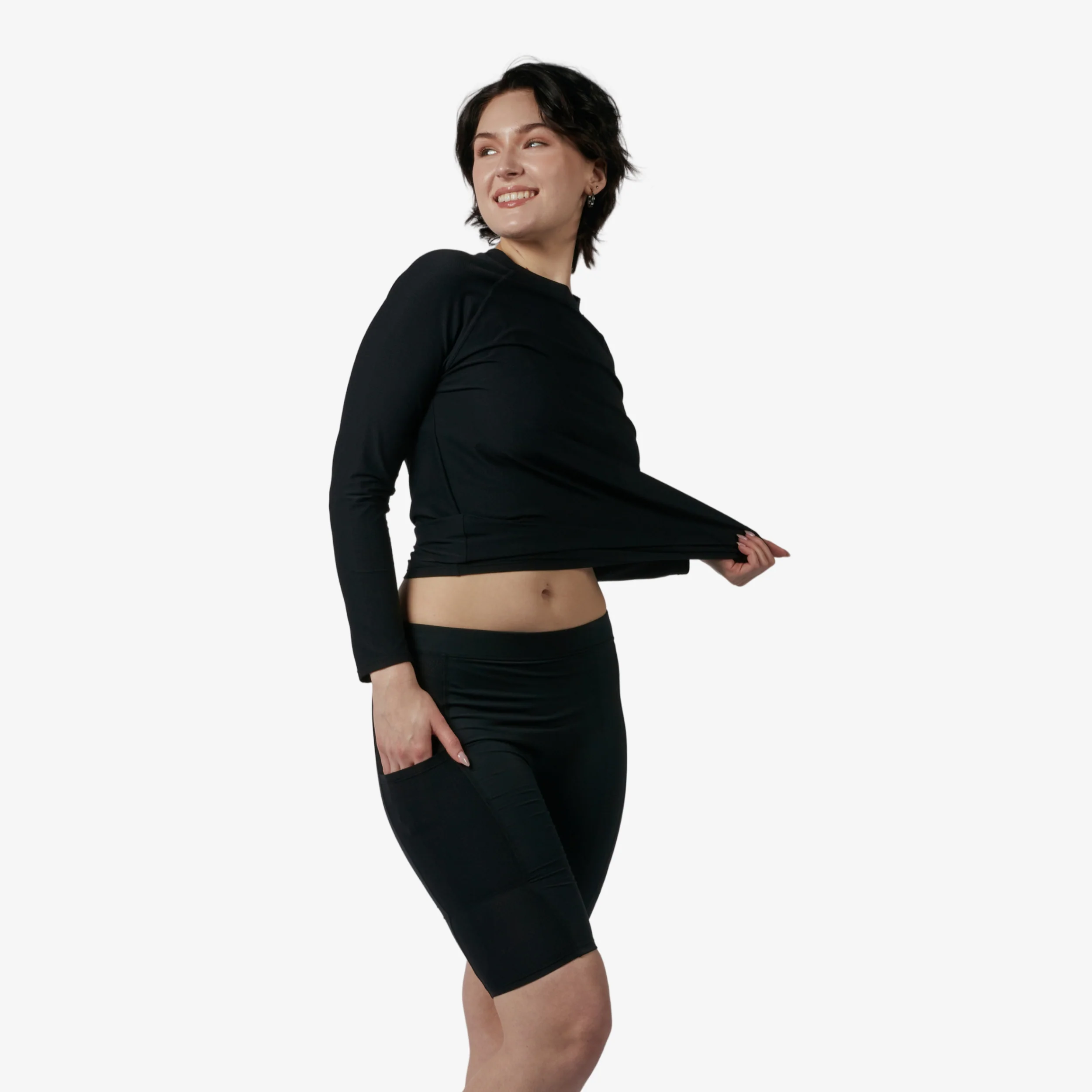 Swim Solarmesh 9" Shorts - Black - Image 4