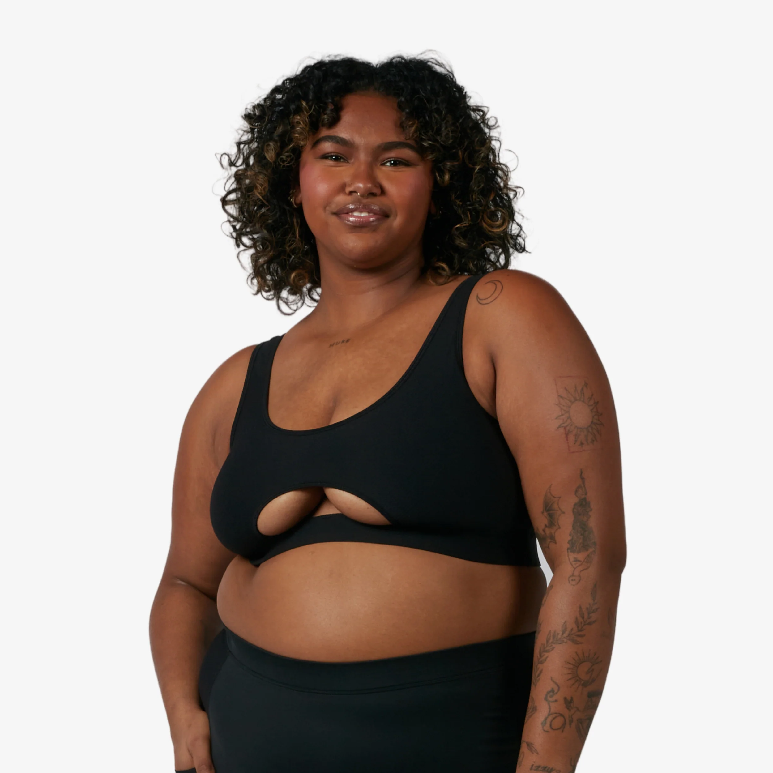 Swim Solarmesh Peekaboo Top - Black - Image 3
