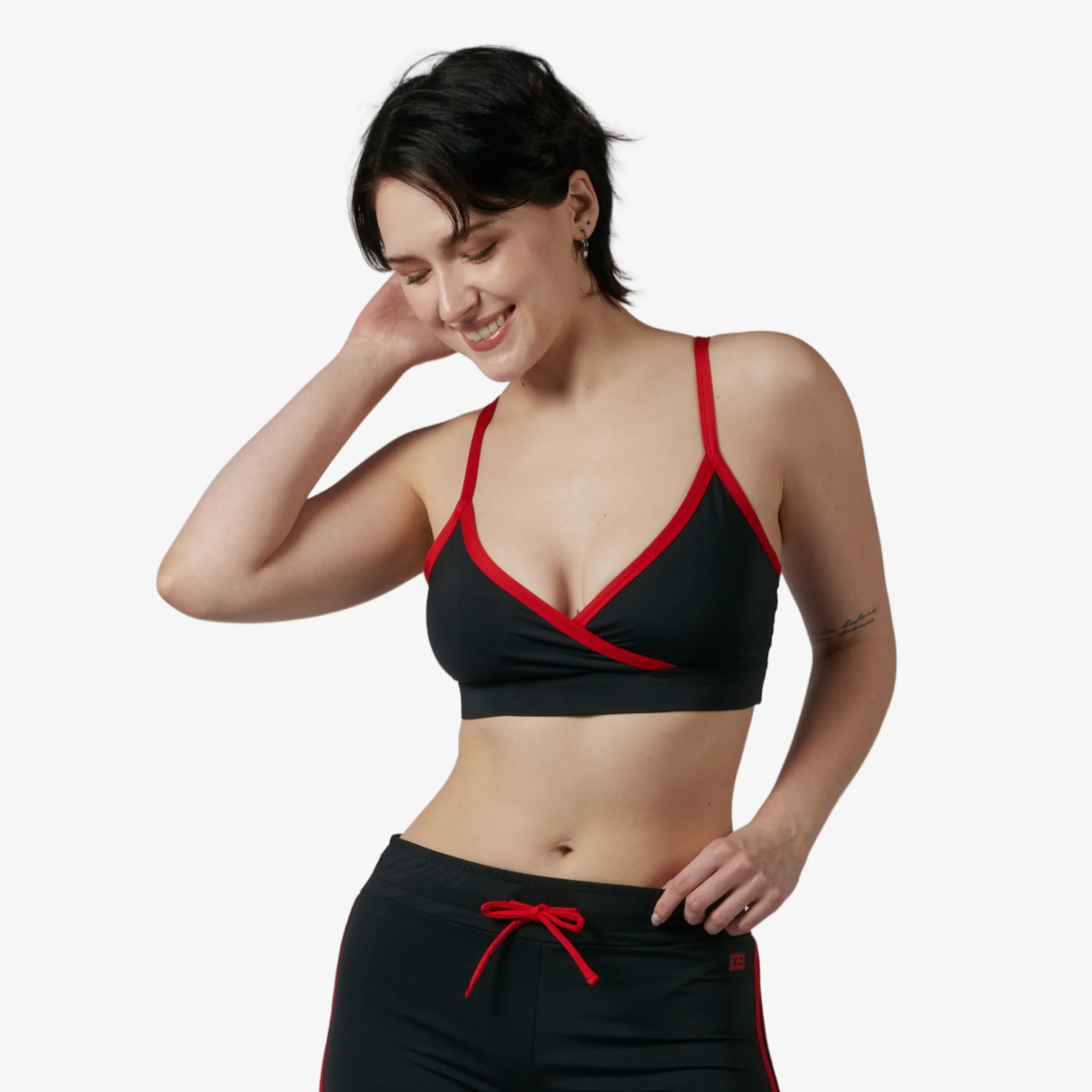 Swim Wrap Top - Red Edge - Image 4